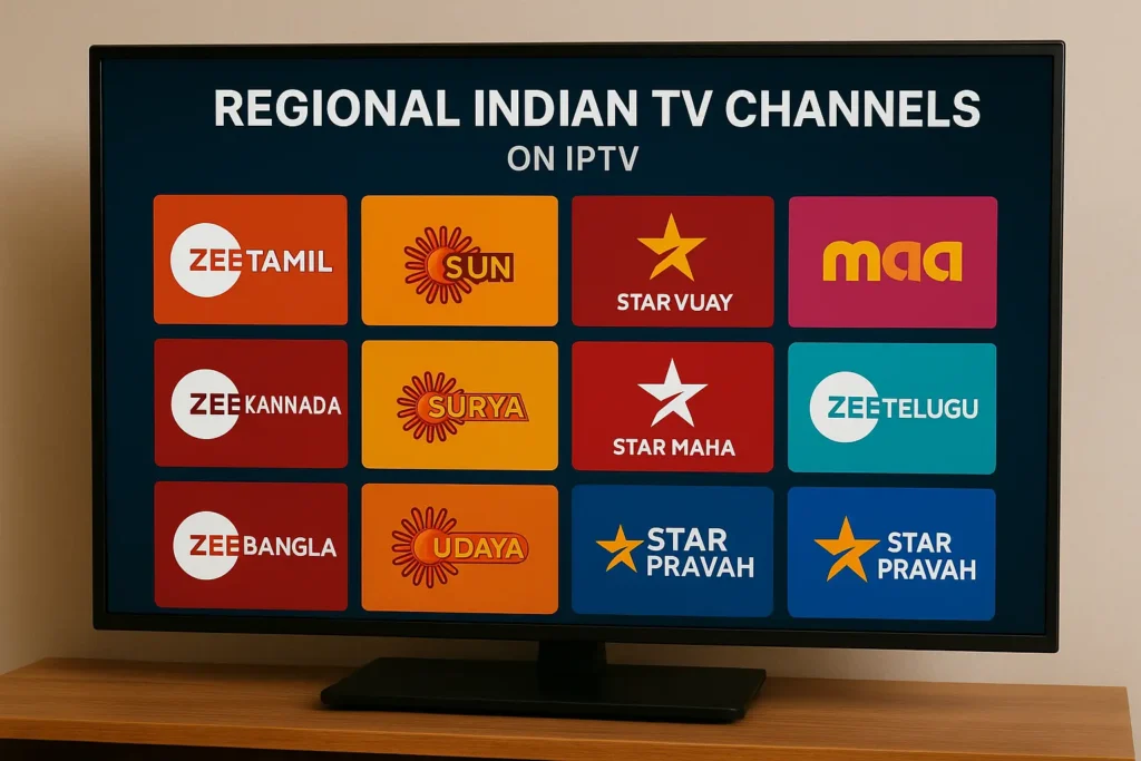 Regional Indian TV channels list on IPTV